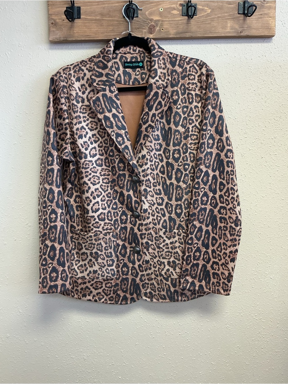 Signature Studio Leopard Print Blazer Jacket - Brown